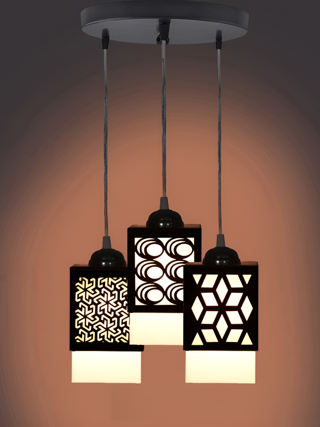 

Afast Black & White Traditional Wooden Ceiling Lamp