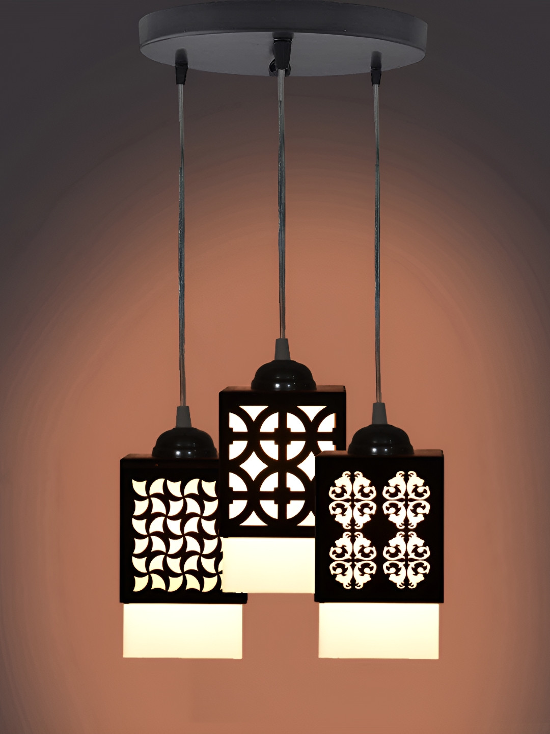 

Afast Black & White Traditional Wooden Ceiling Lamp