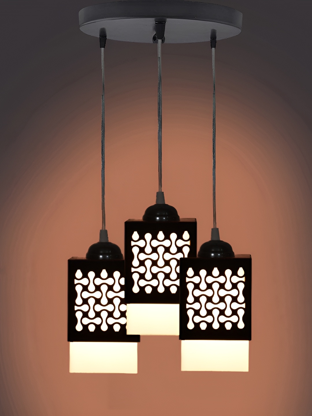 

Afast Black & White Wooden Textured Contemporary Ceiling Lamp
