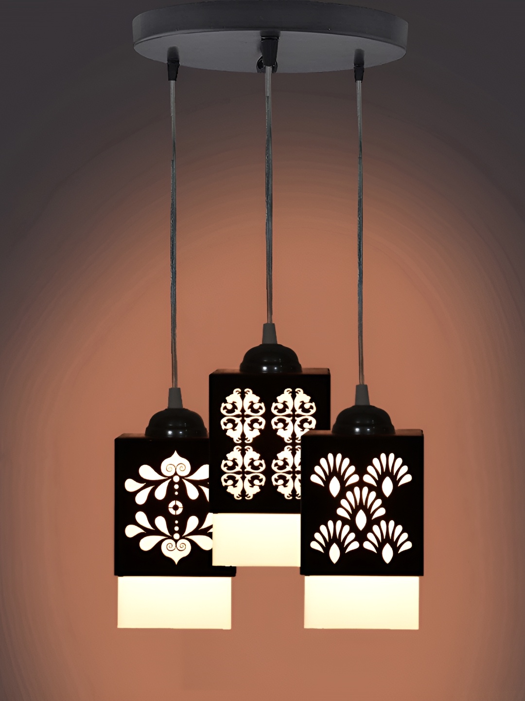 

Afast Black & White Textured Contemporary Rectangle Ceiling Lamp