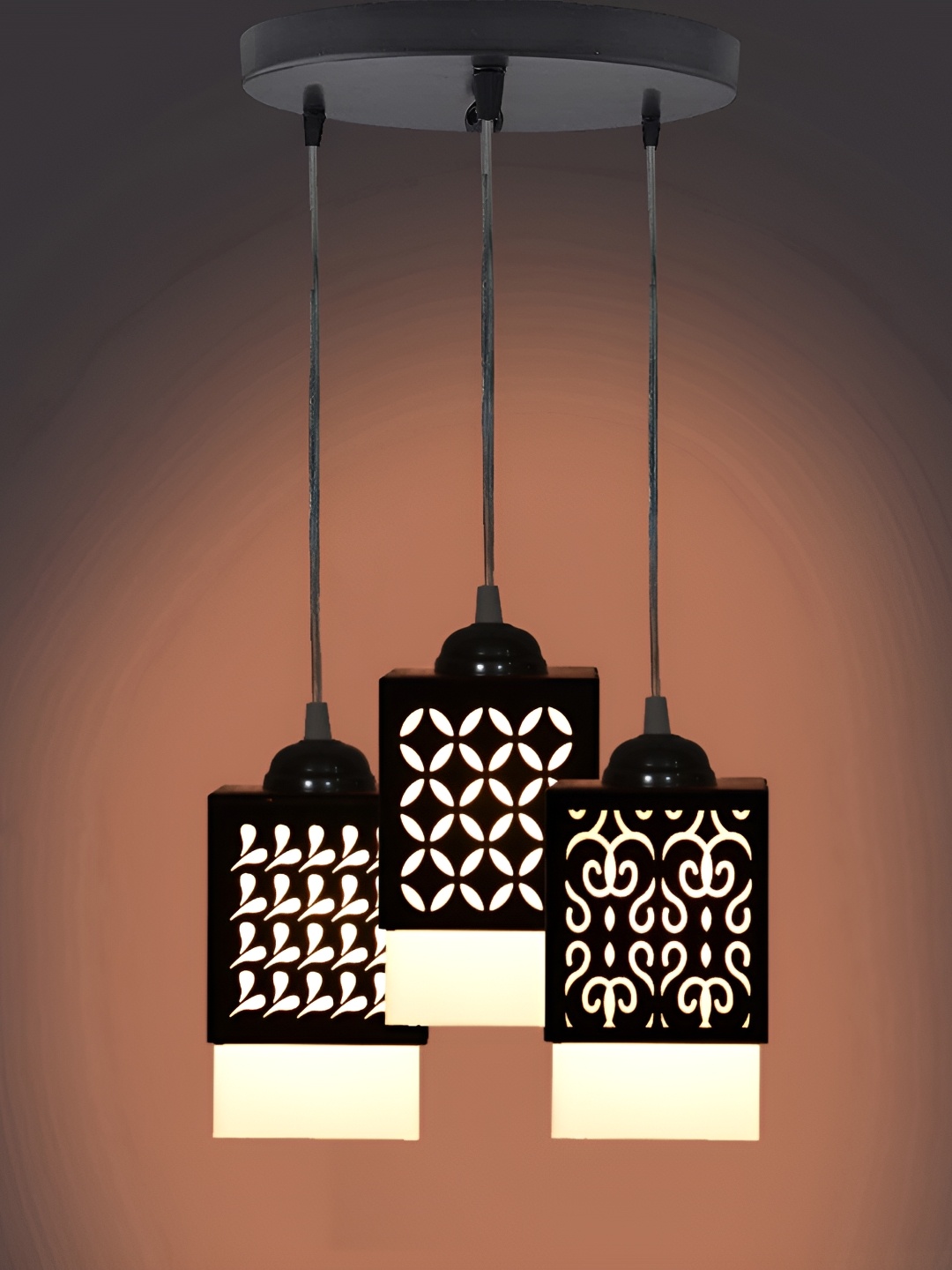 

Afast Black & White Textured Contemporary Rectangle Ceiling Lamp