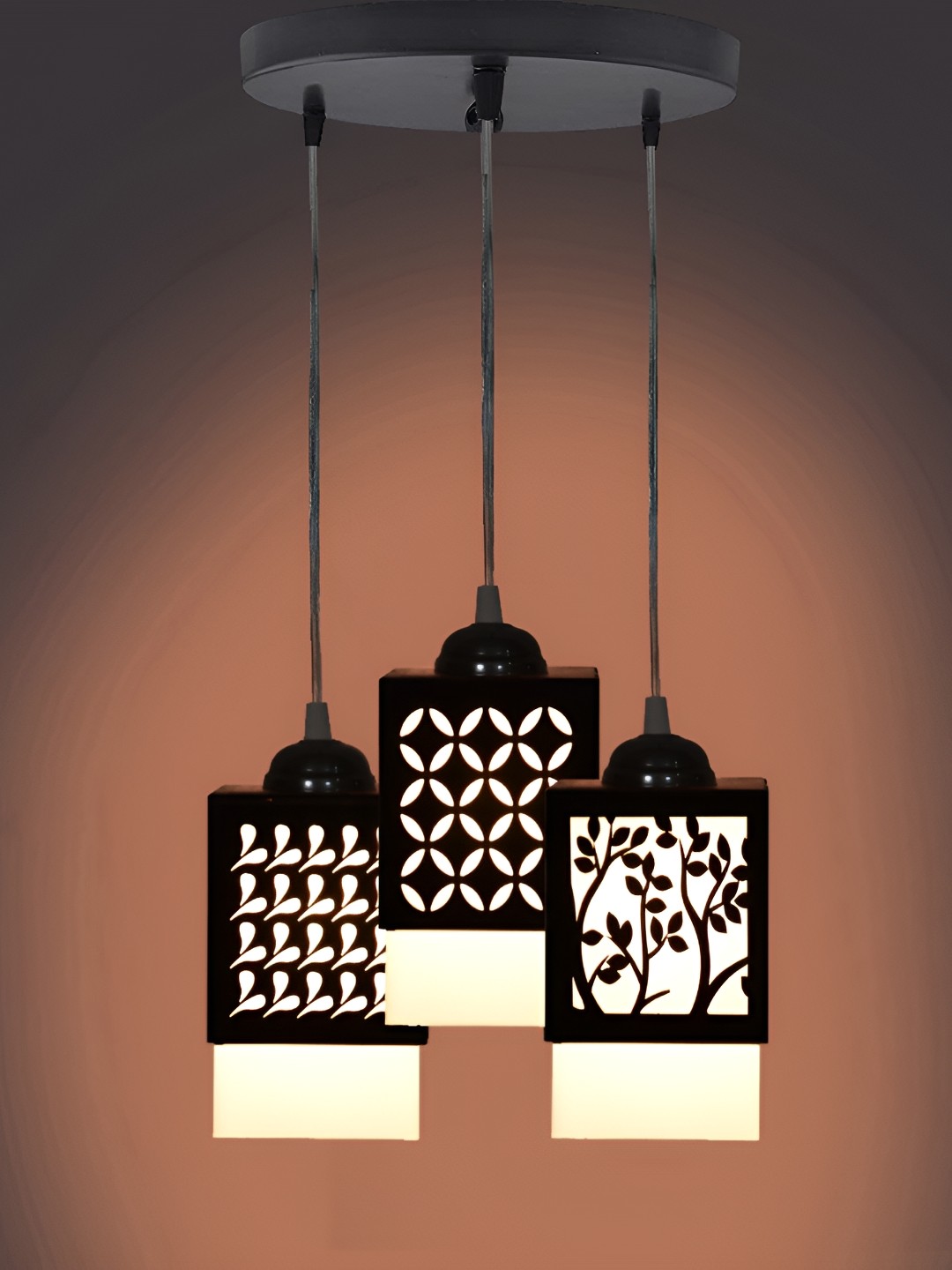

Afast Black & White Contemporary Rectangle Wooden Self Assembly Ceiling Lamp