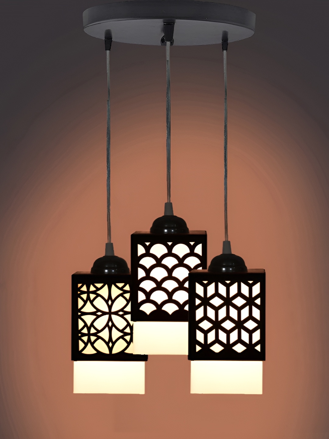 

Afast Black & White Textured Wooden Contemporary Rectangle Ceiling Lamp