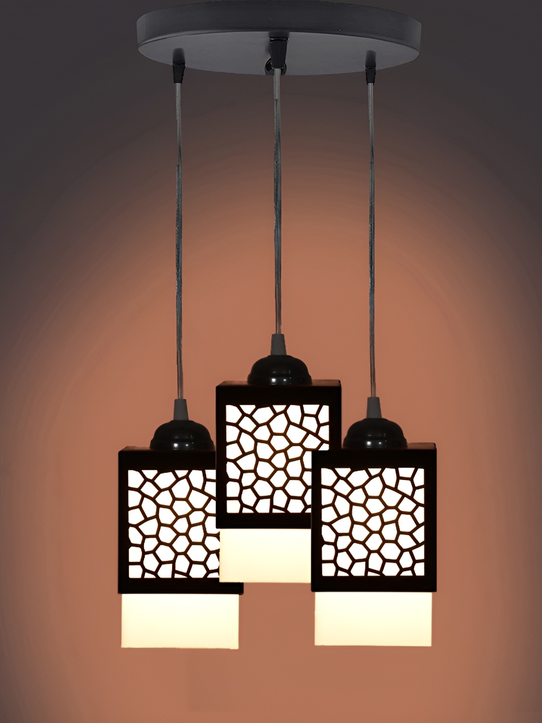 

Afast Black & White Wooden Rectangle Contemporary Ceiling Lamp