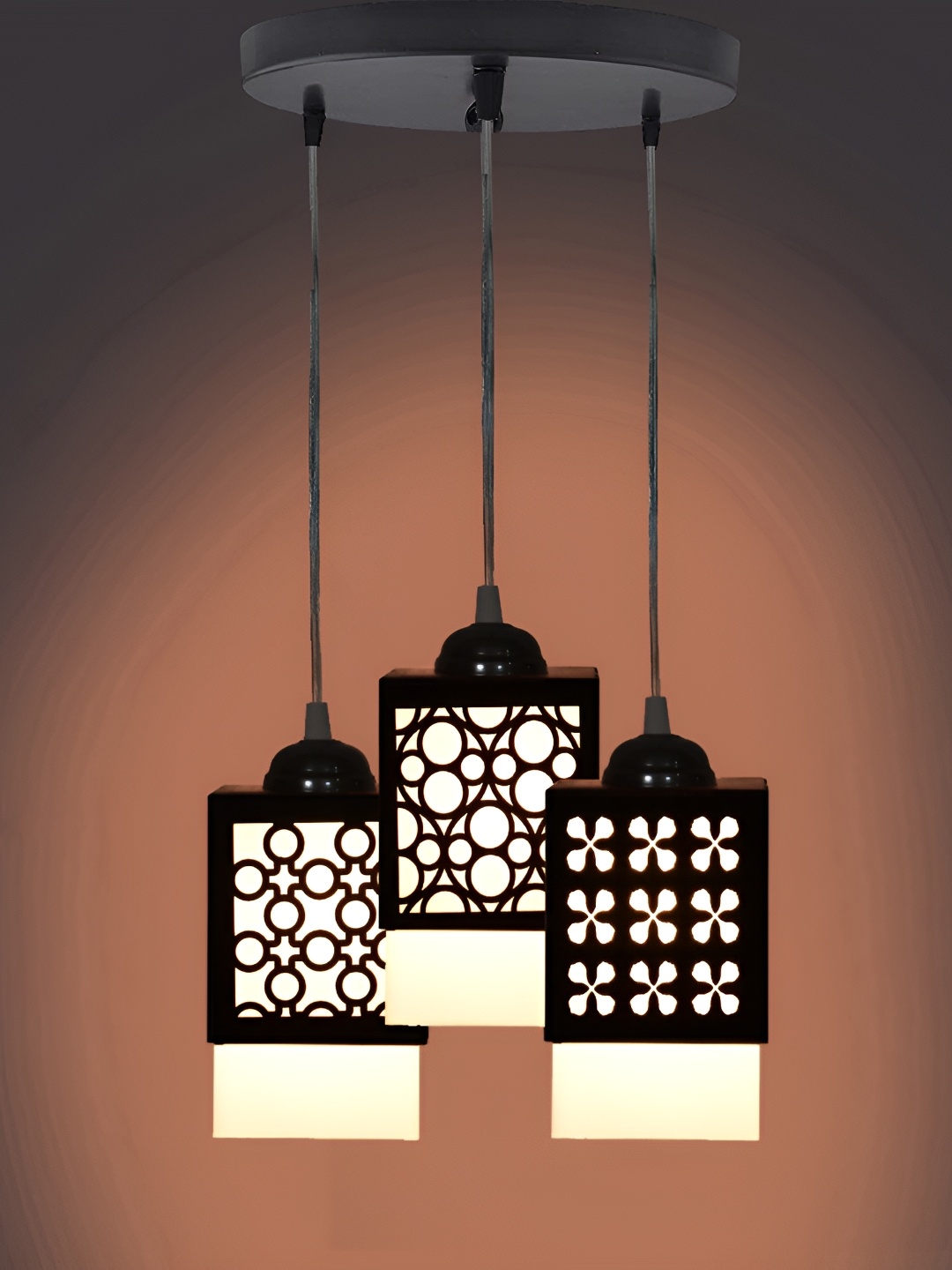 

Afast Black & White Traditional Wooden Ceiling Lamp