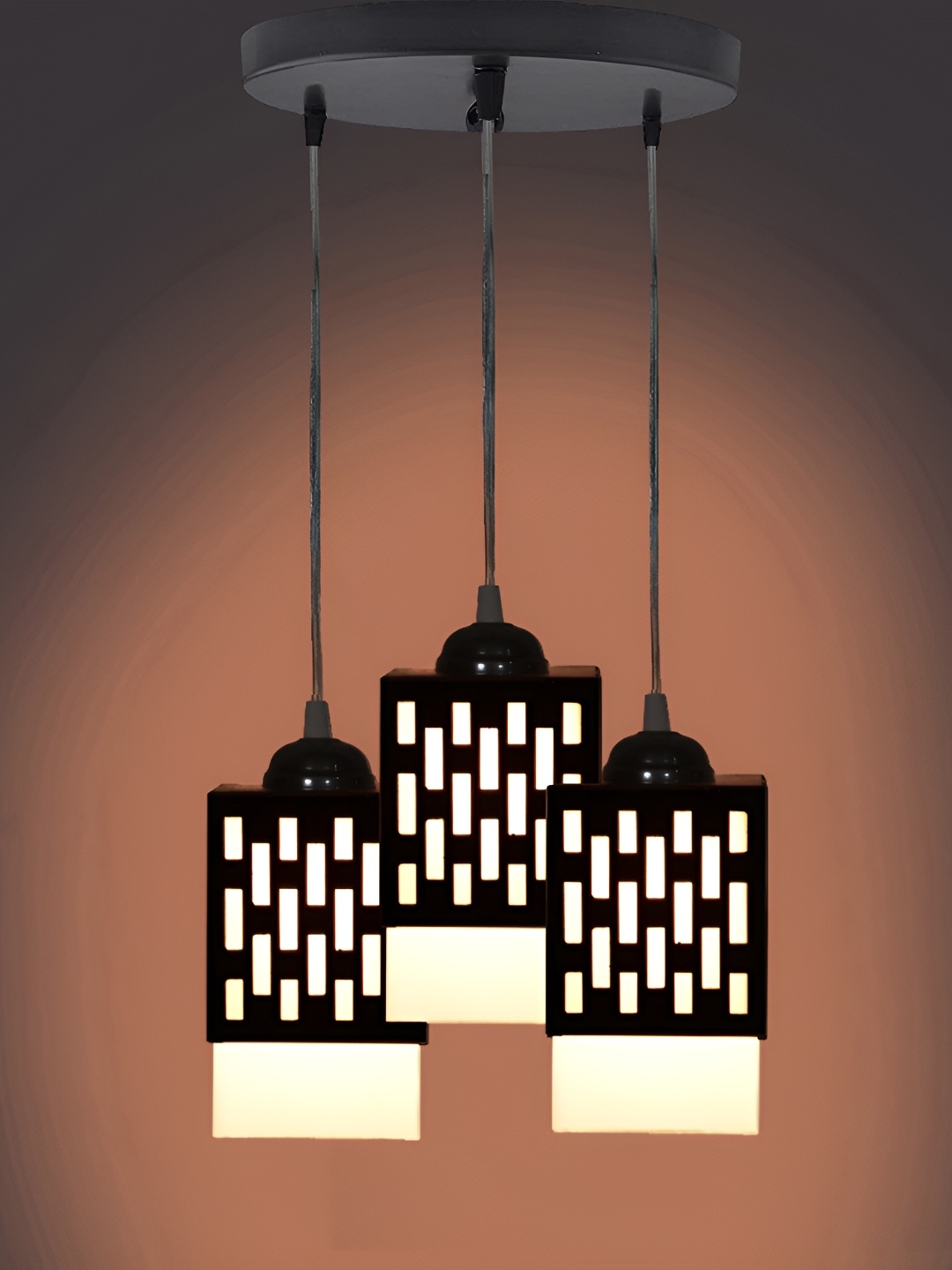 

Afast Black & White Textured Wooden Self Assembly Rectangle Contemporary Ceiling Lamp