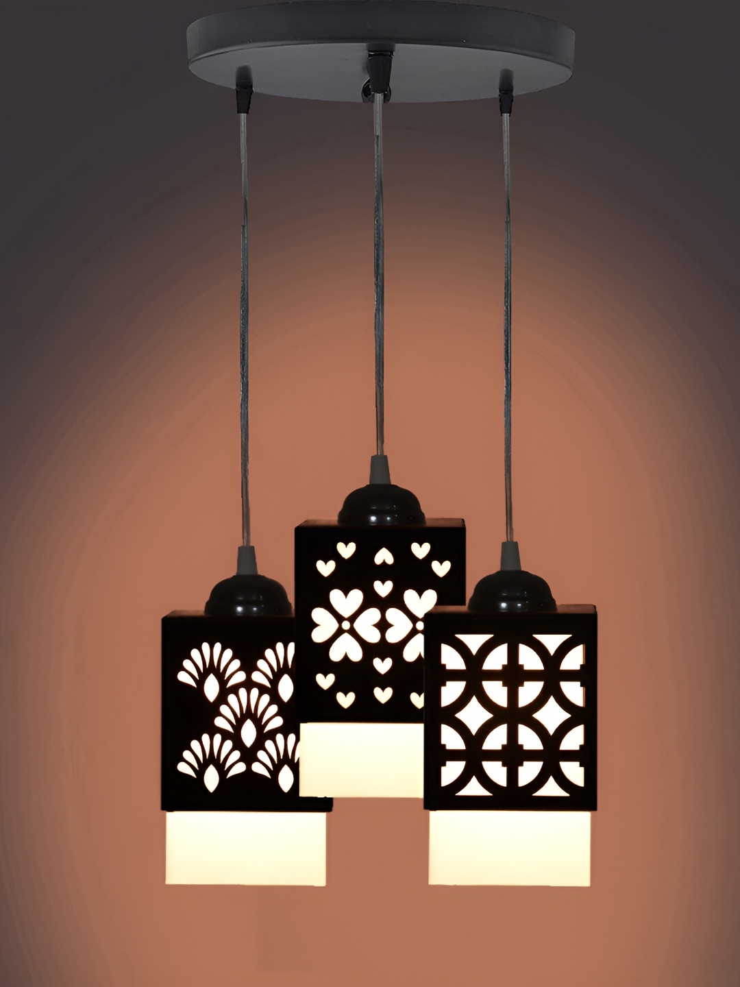 

Afast Black & White Wooden Traditional Ceiling Lamp