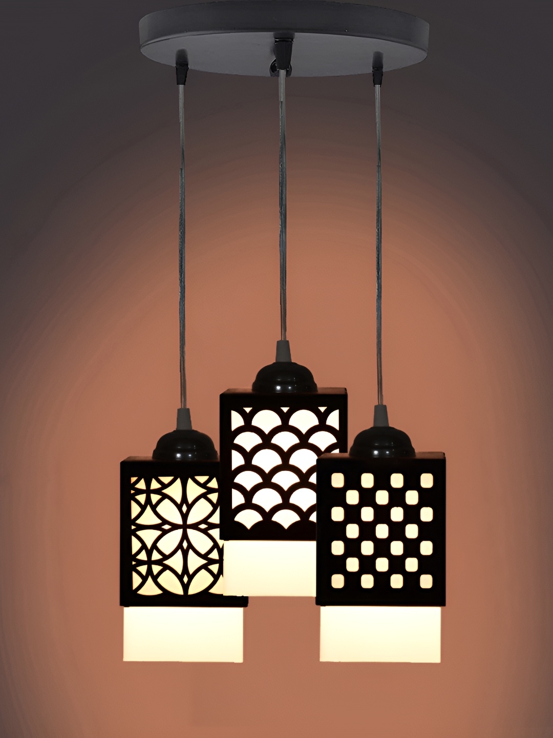 

Afast Black & White Wooden Rectangle Contemporary Ceiling Lamp