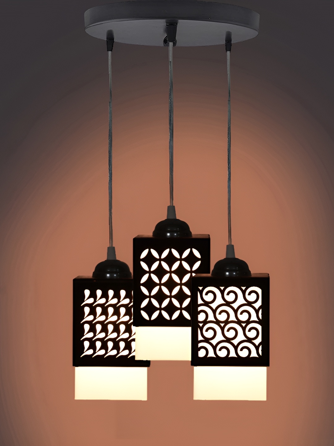 

Afast Black & White Traditional Wooden Ceiling Lamp