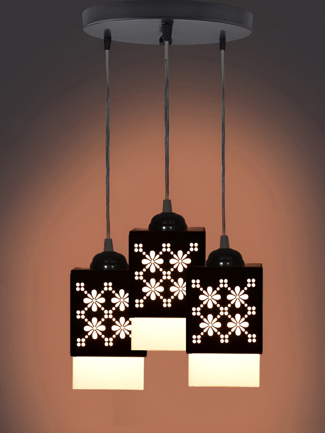 

Afast Black & White Textured Rectangular Ceiling Lamp