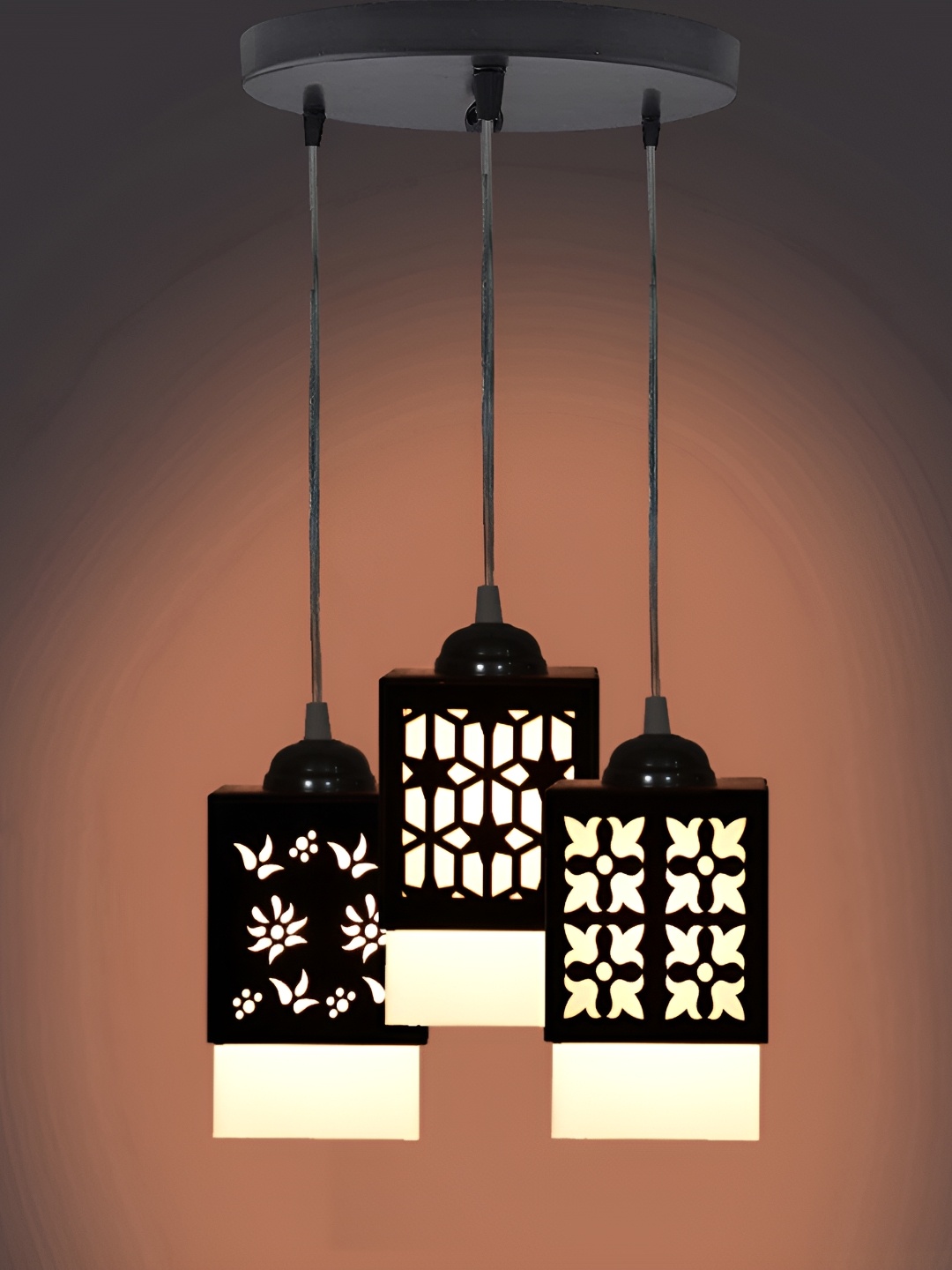 

Afast Black & White Textured Rectangular Ceiling Lamp