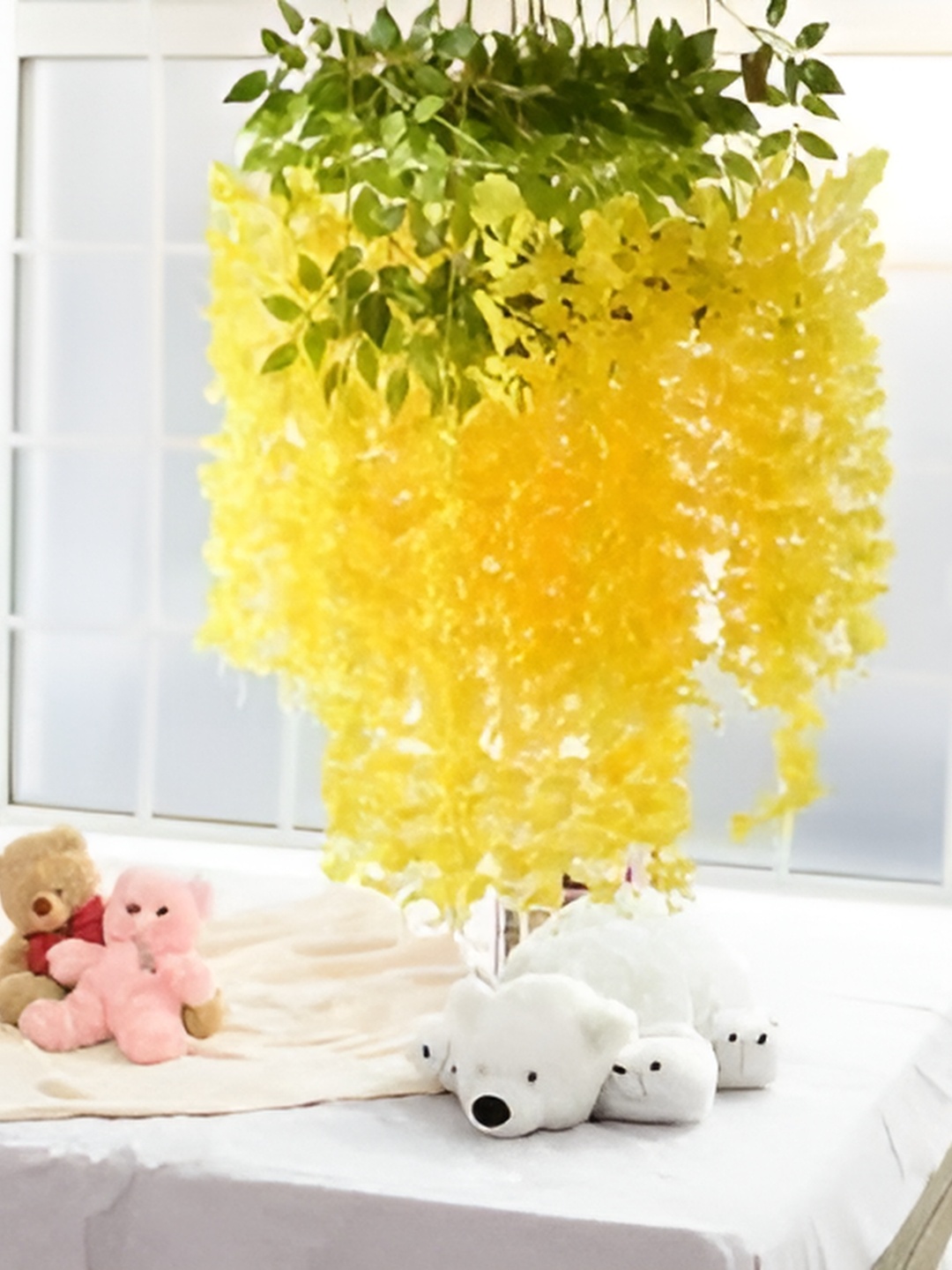 

WELL ART GALLERY Yellow 10 Pieces Hanging Blossom Artificial Flower