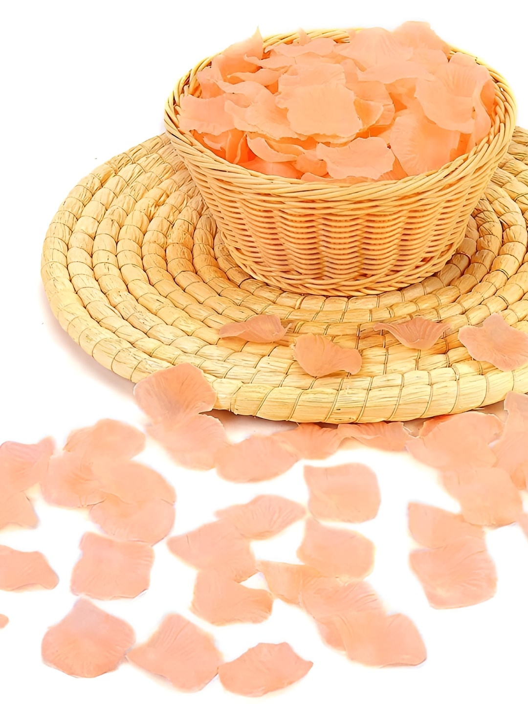 

WELL ART GALLERY Orange 10 Pieces Rose Petals Artificial Flowers