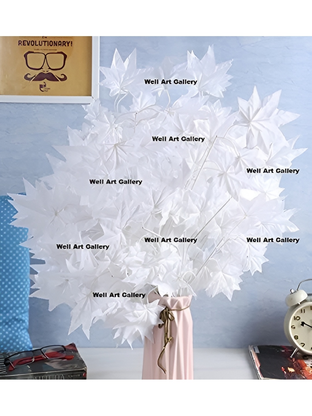 

WELL ART GALLERY White 6 Pieces Maple Artificial Plants