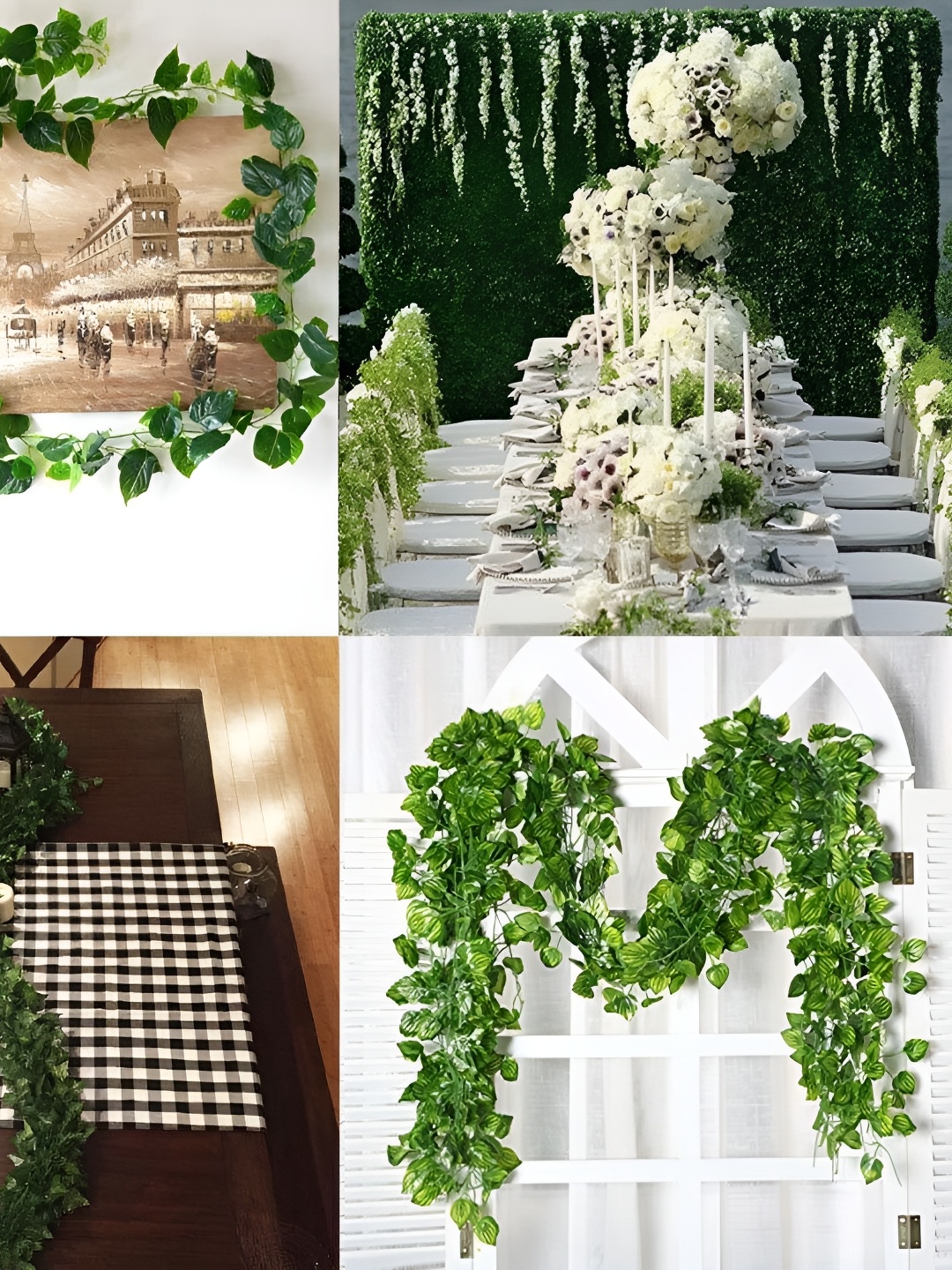 

WELL ART GALLERY Green 6 Pieces Hanging Blossom Artificial Flower