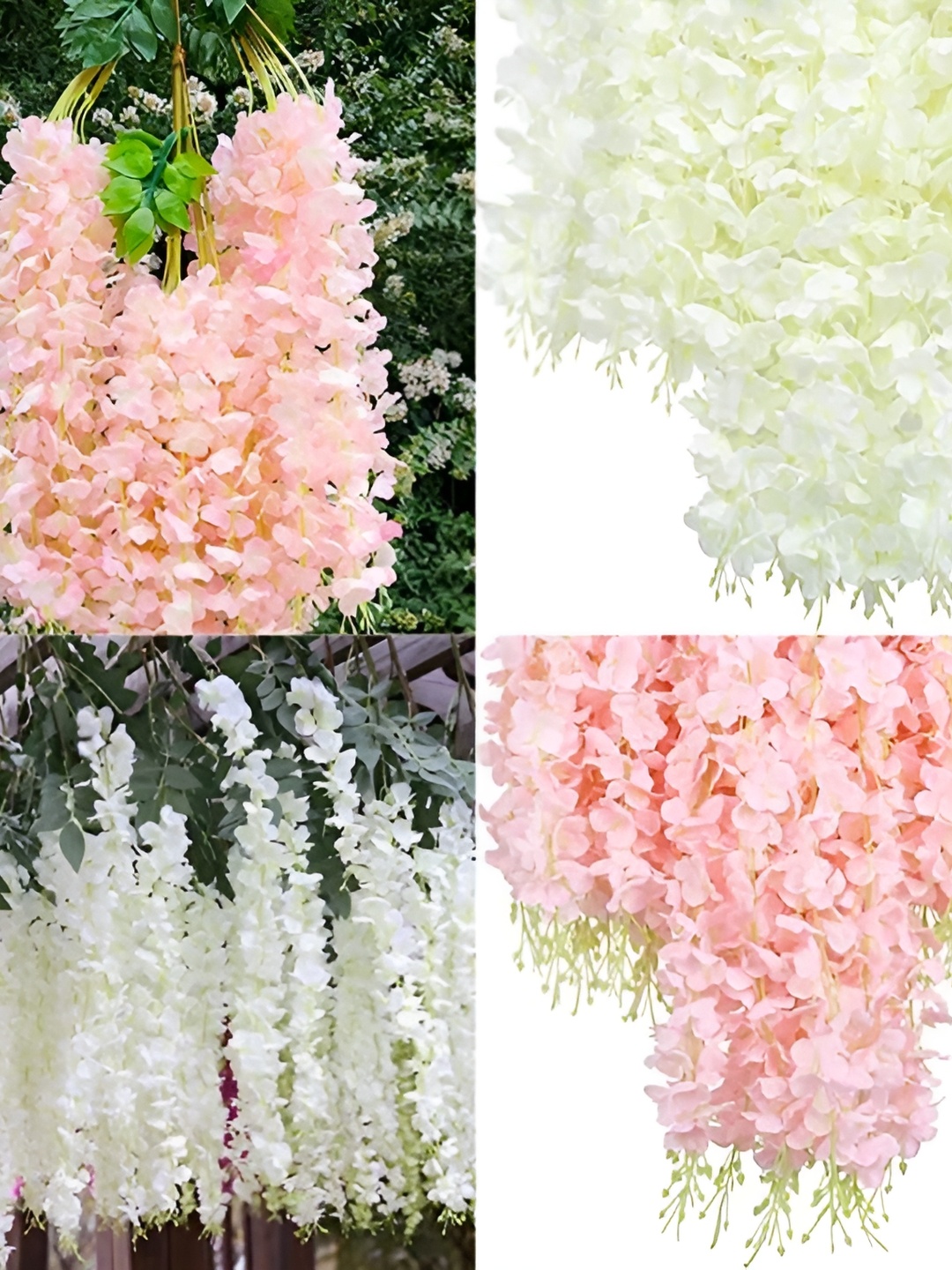 

WELL ART GALLERY White 10 Pieces Hanging Blossom Artificial Flower