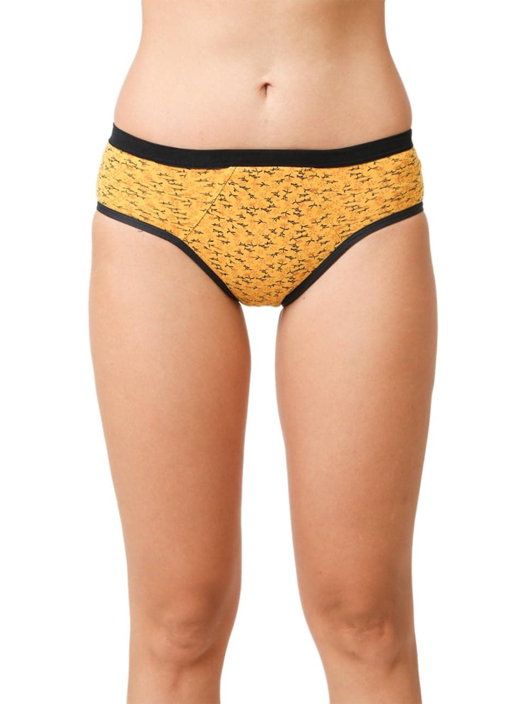 

CareDone Printed Cotton Reusable Hipster Briefs AAYellowPrintedPeriodPanty-(XXS), Yellow