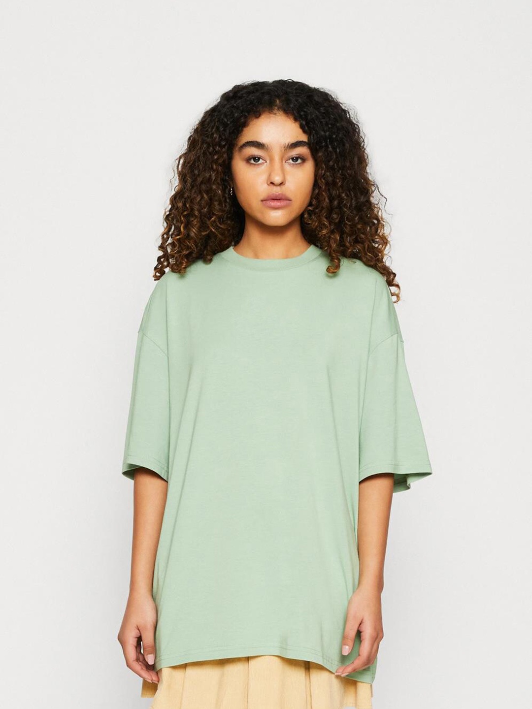 

KOTTY Basics Round Neck Oversized T-shirt, Green