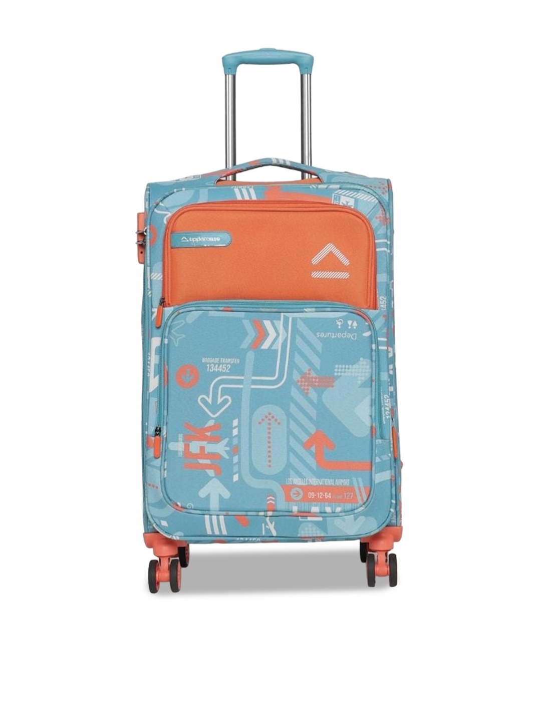 

uppercase JFK Plus Printed Soft-Sided Medium Trolley Bag, Blue