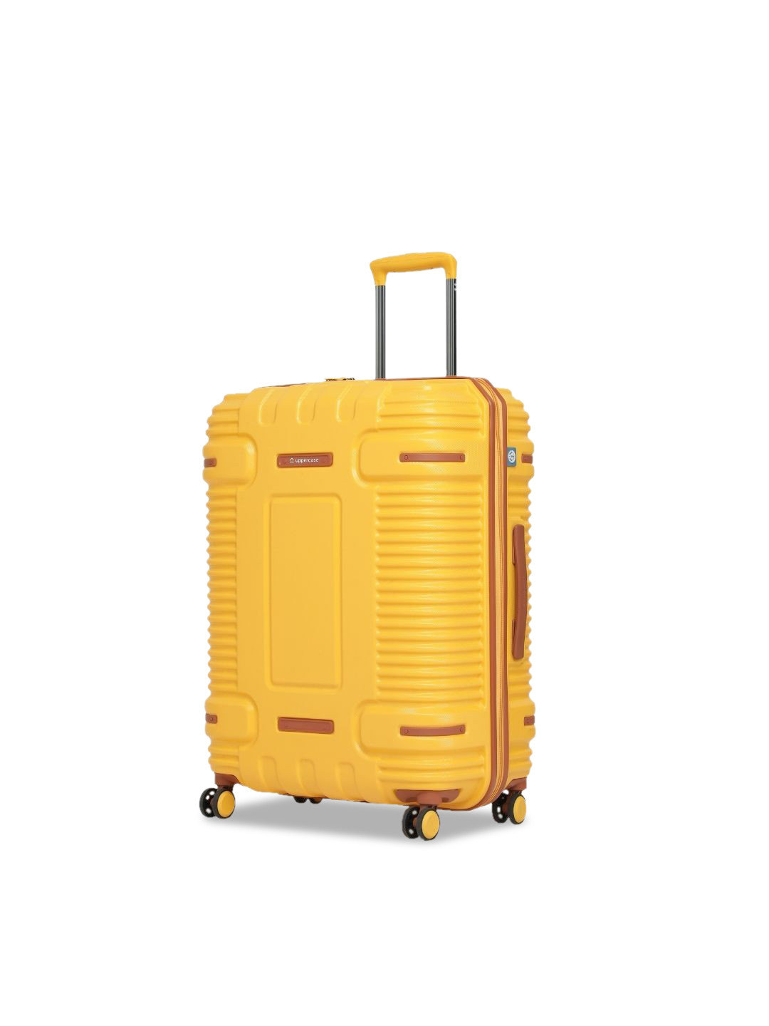 

uppercase Ridge Textured Hard-Sided Large Trolley Suitcase, Yellow