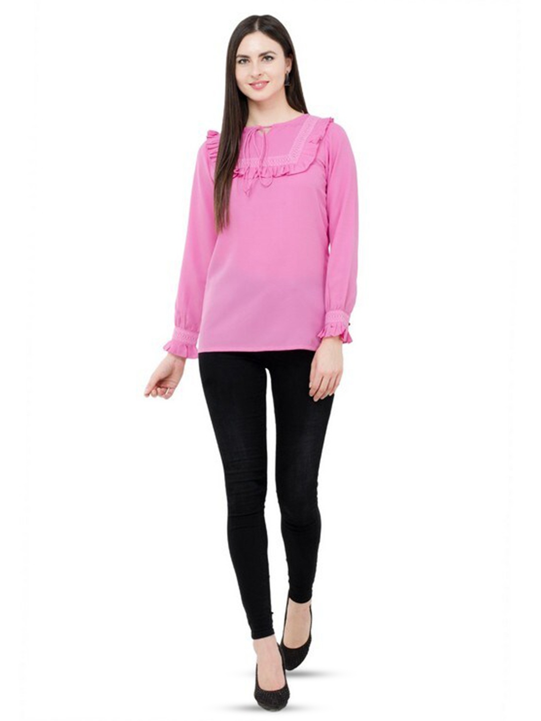 

Karmic Vision Crepe Top, Pink