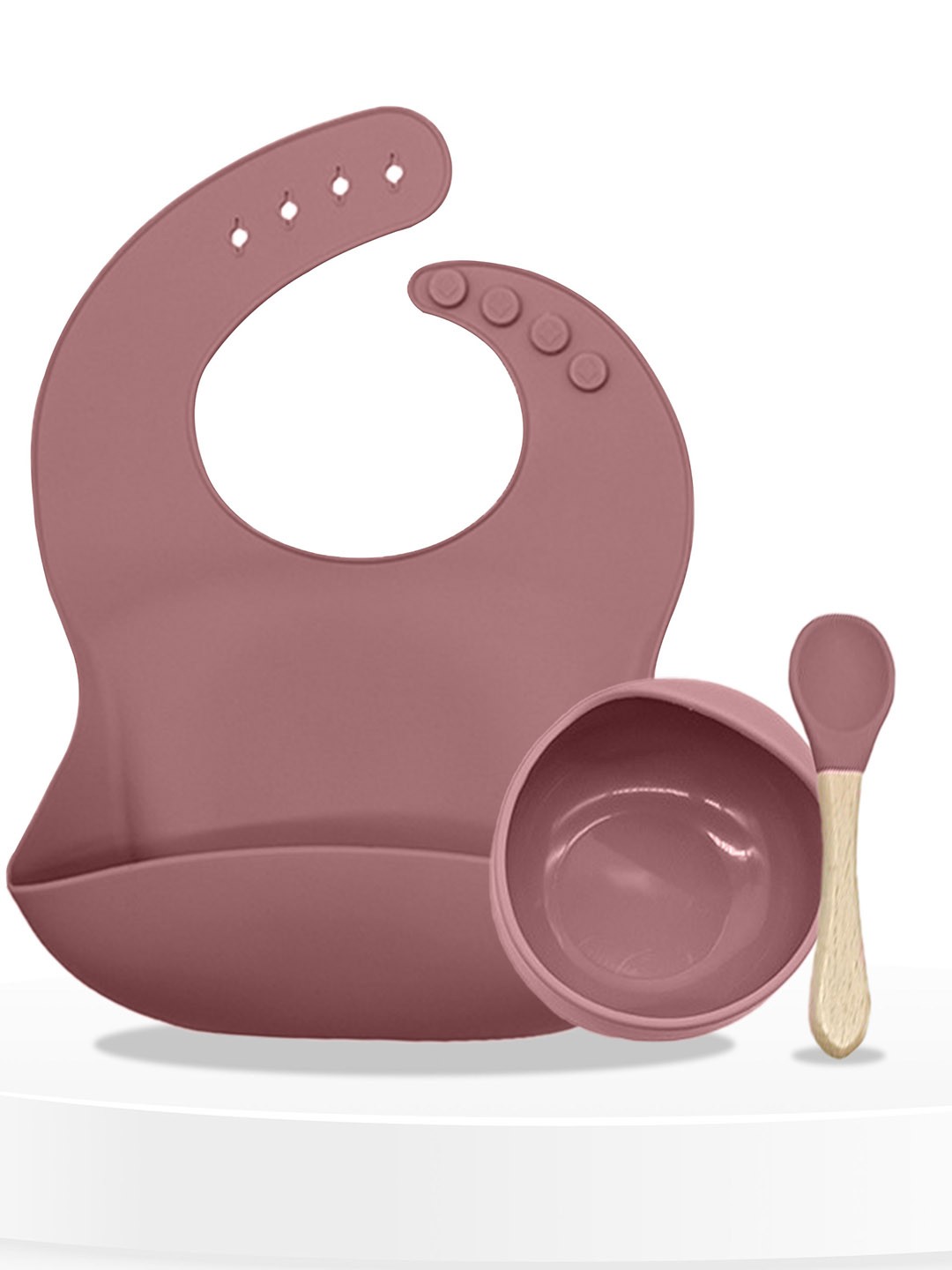 

BAESD Rose Colored Pack Of 3 Baby Dinner Set