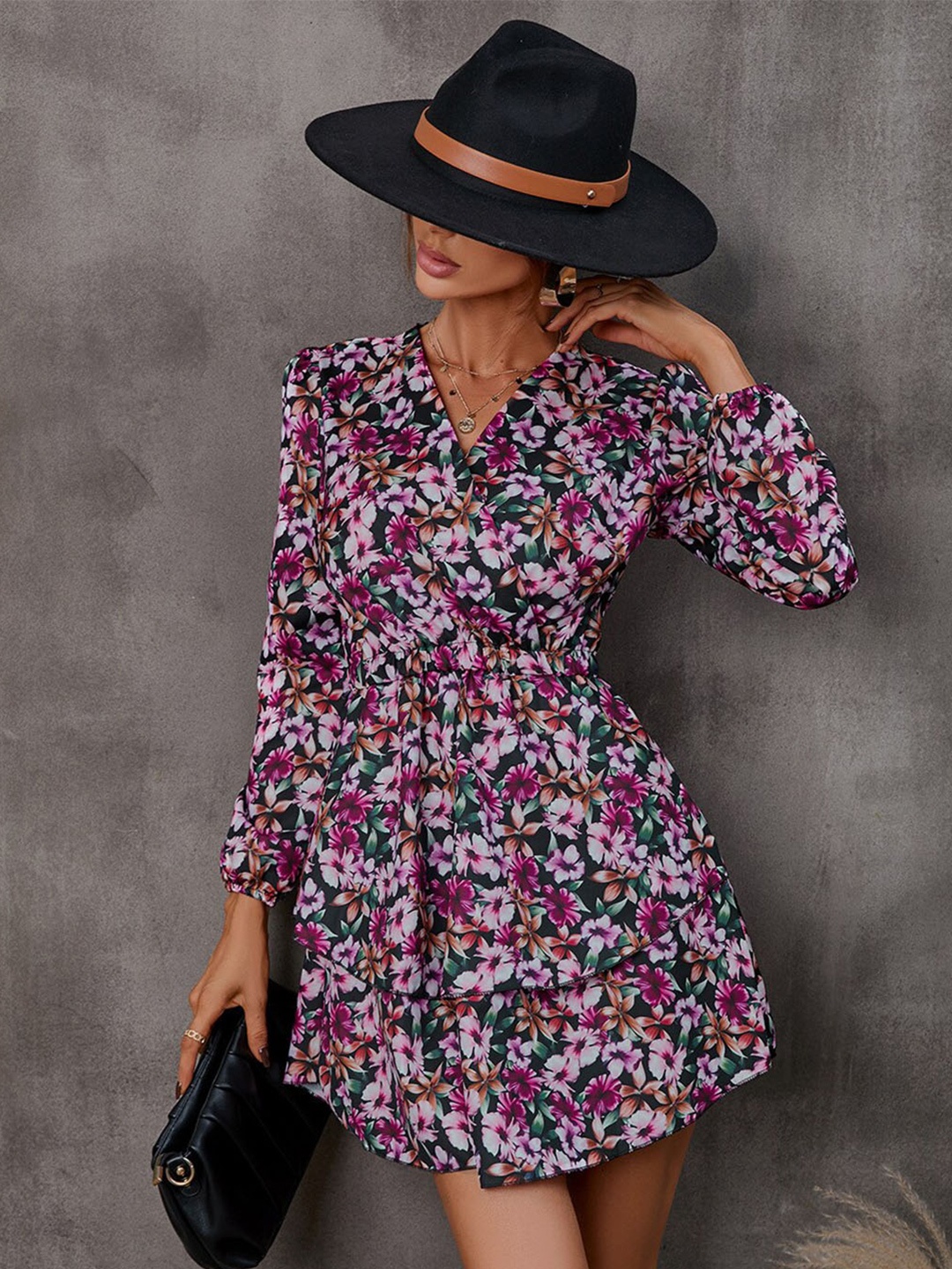 

StyleCast Pink Floral Print Fit & Flare Dress