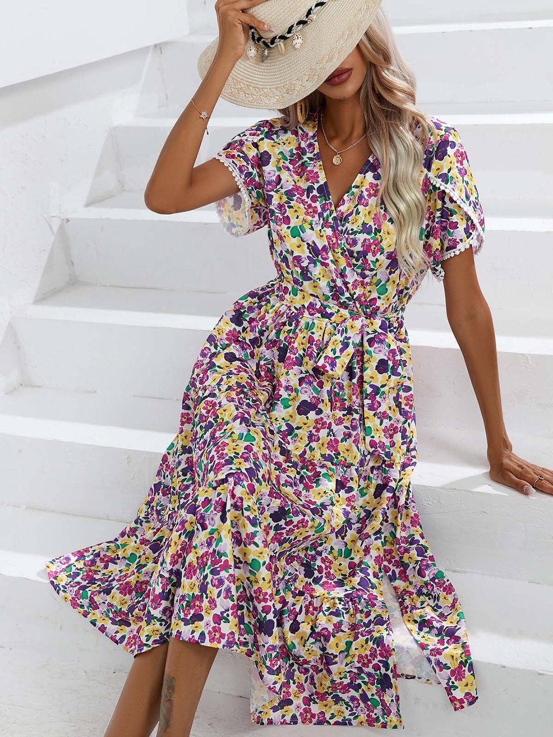 

StyleCast Floral Print Midi Dress, Purple