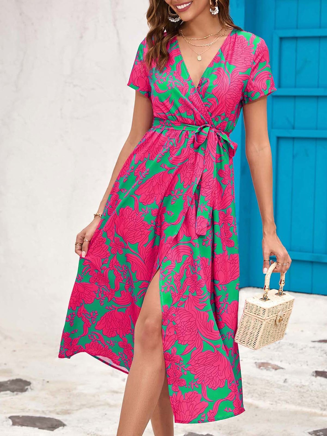 

StyleCast Green Floral Print Fit & Flare Dress