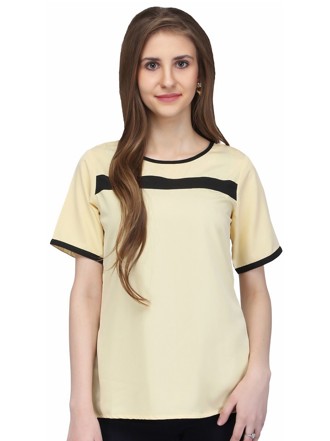 

Karmic Vision Crepe Top, Yellow