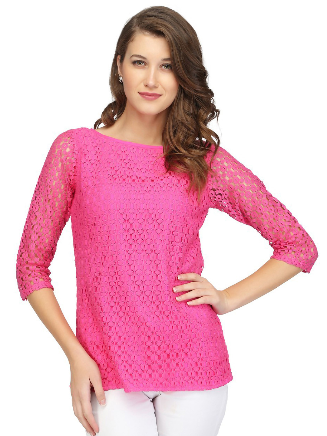 

Karmic Vision Crepe Top, Pink