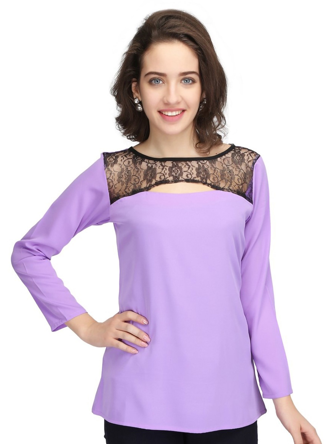 

Karmic Vision Crepe Top, Purple