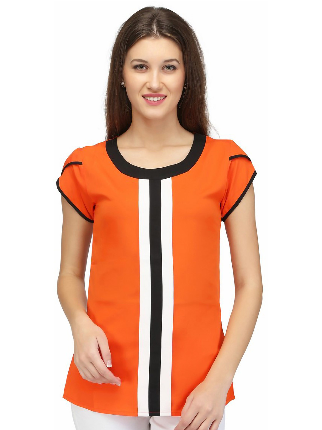 

Karmic Vision Crepe Styled Back Top, Red