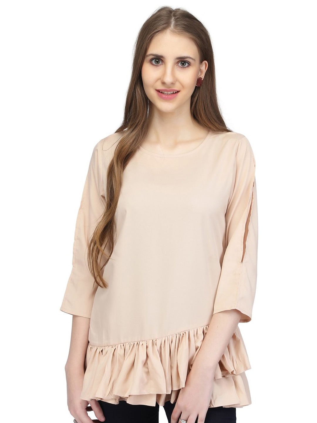 

Karmic Vision Crepe Top, Beige