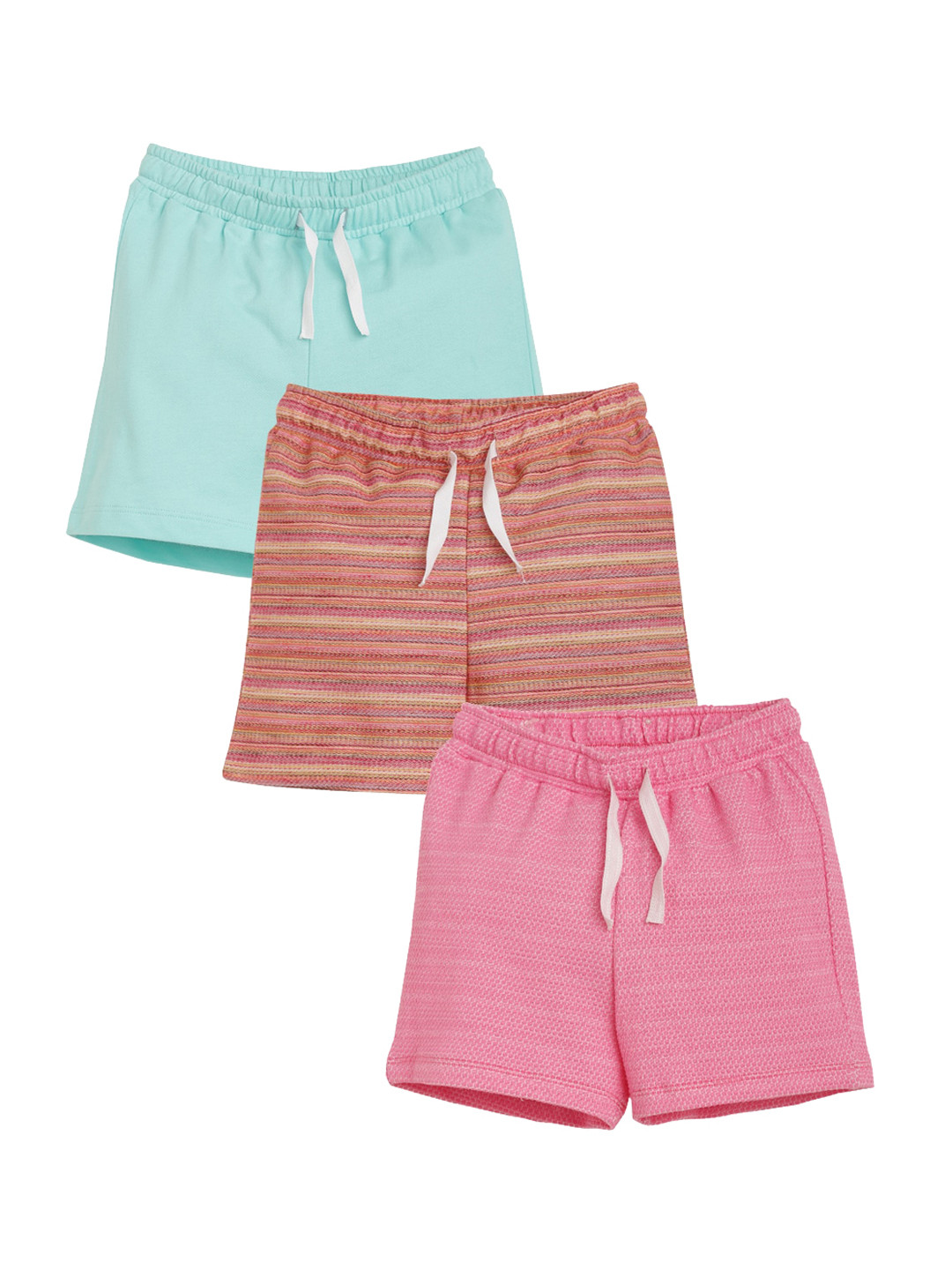 

Anthrilo Girls Striped Technology Shorts, Multi