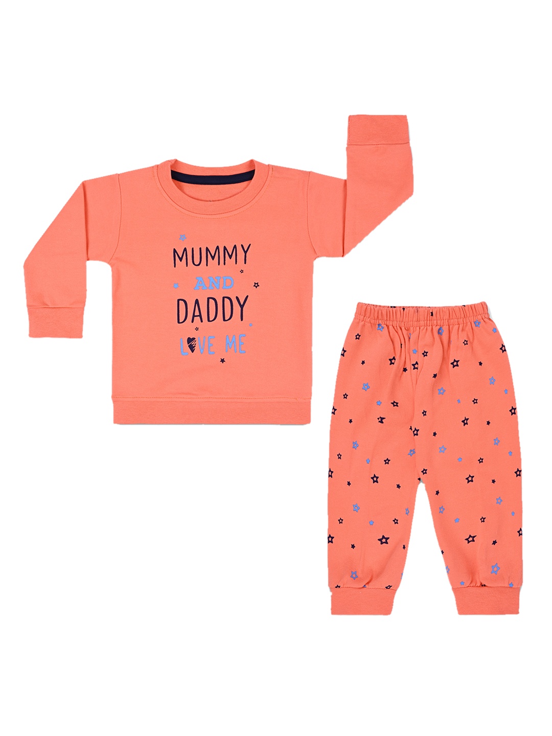 

Wish Karo Boys Printed Night suit, Peach