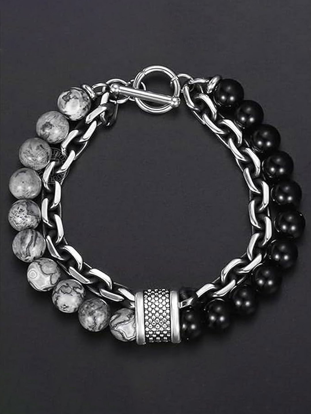 

VIEN Unisex Silver-Plated Link Bracelet
