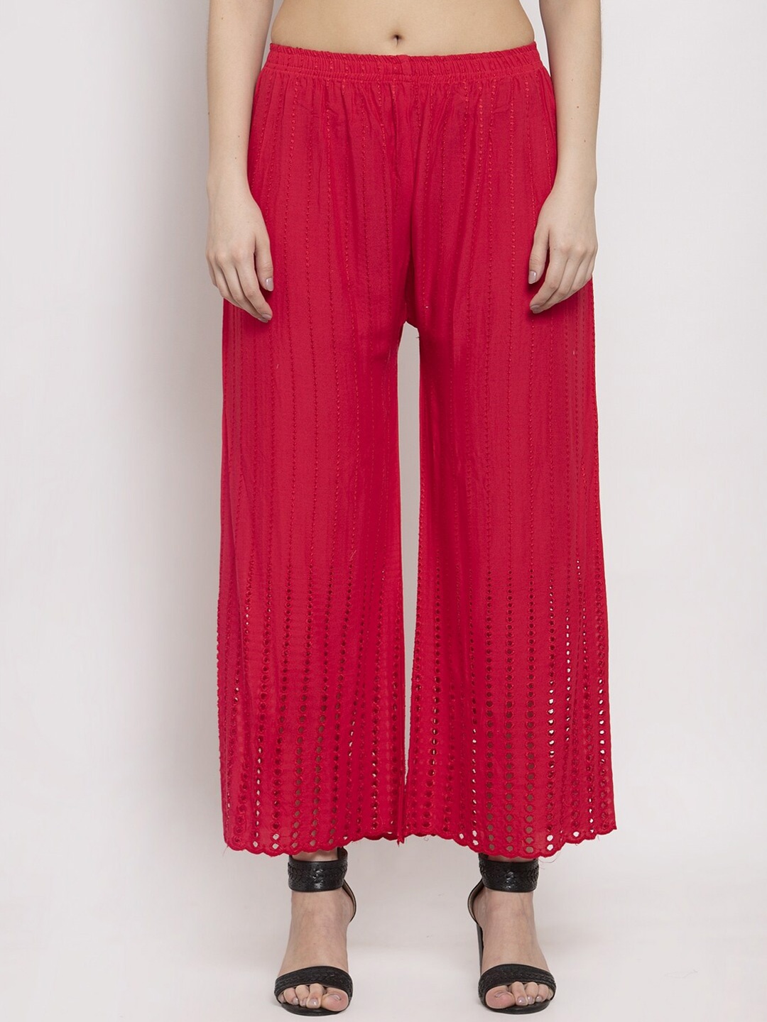 

Miaz Lifestyle Women Ethnic Motifs Palazzos, Pink
