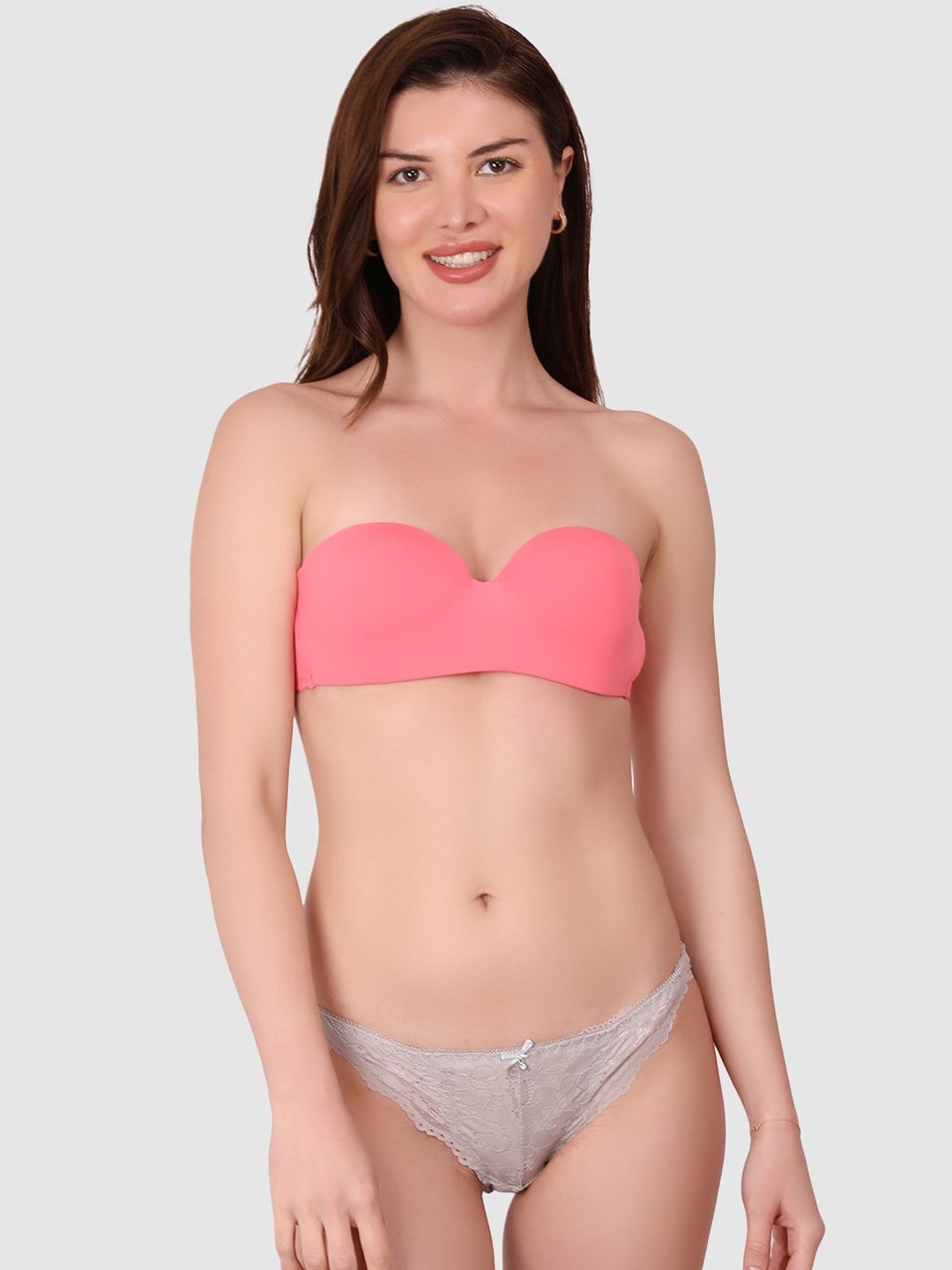 

BRACHY Heavily Padded Lingerie Set BCA_268SETCPGY-30A-Coral Pink