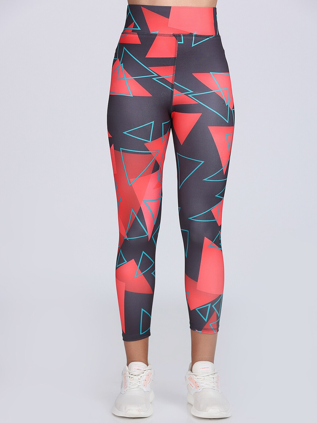 

A-Okay Printed Slim-Fit Ankle-Length Yoga Tights, Grey