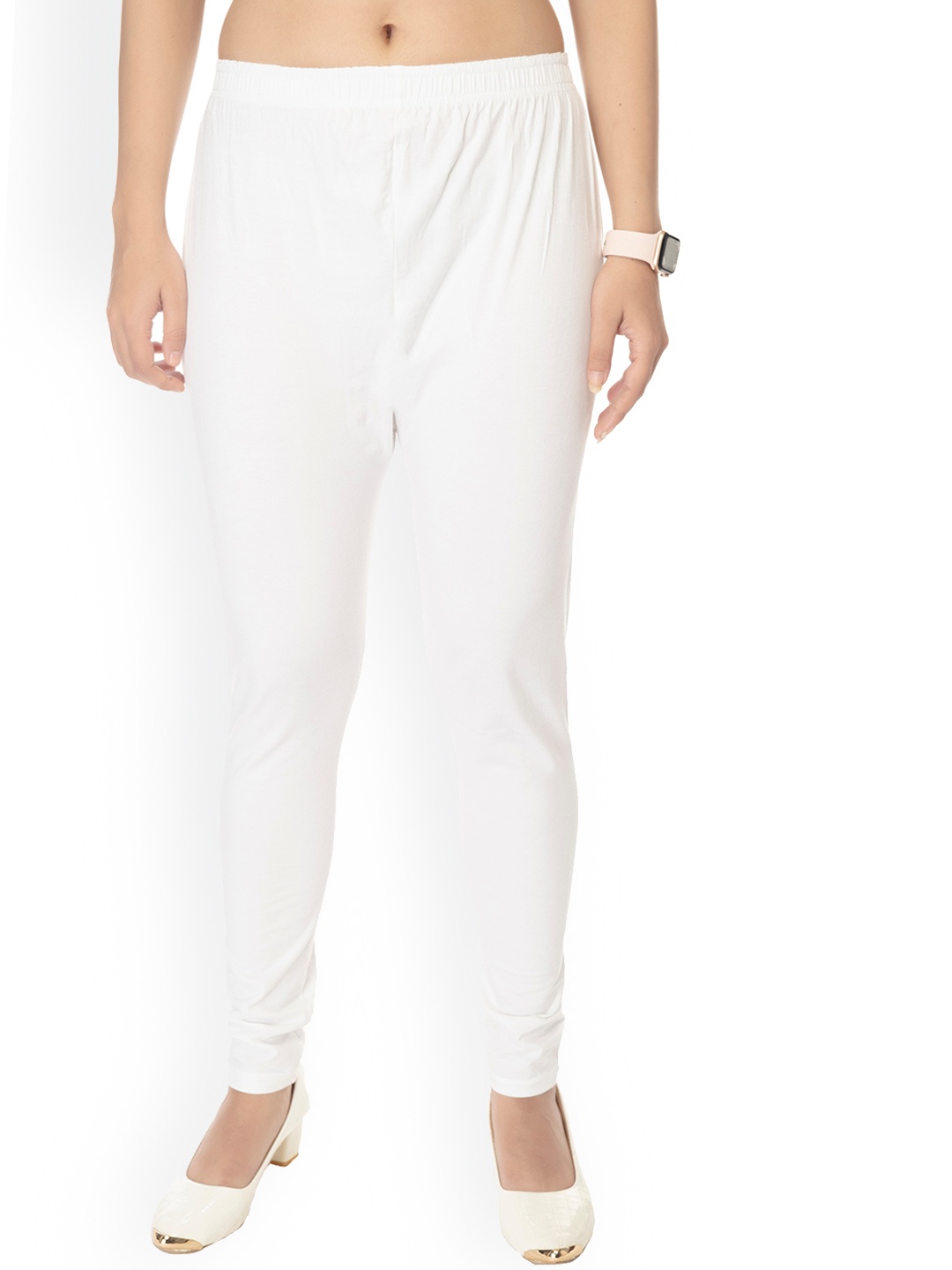 

Comfy Pro $ Way Stretch Churidar-Length Leggings, White