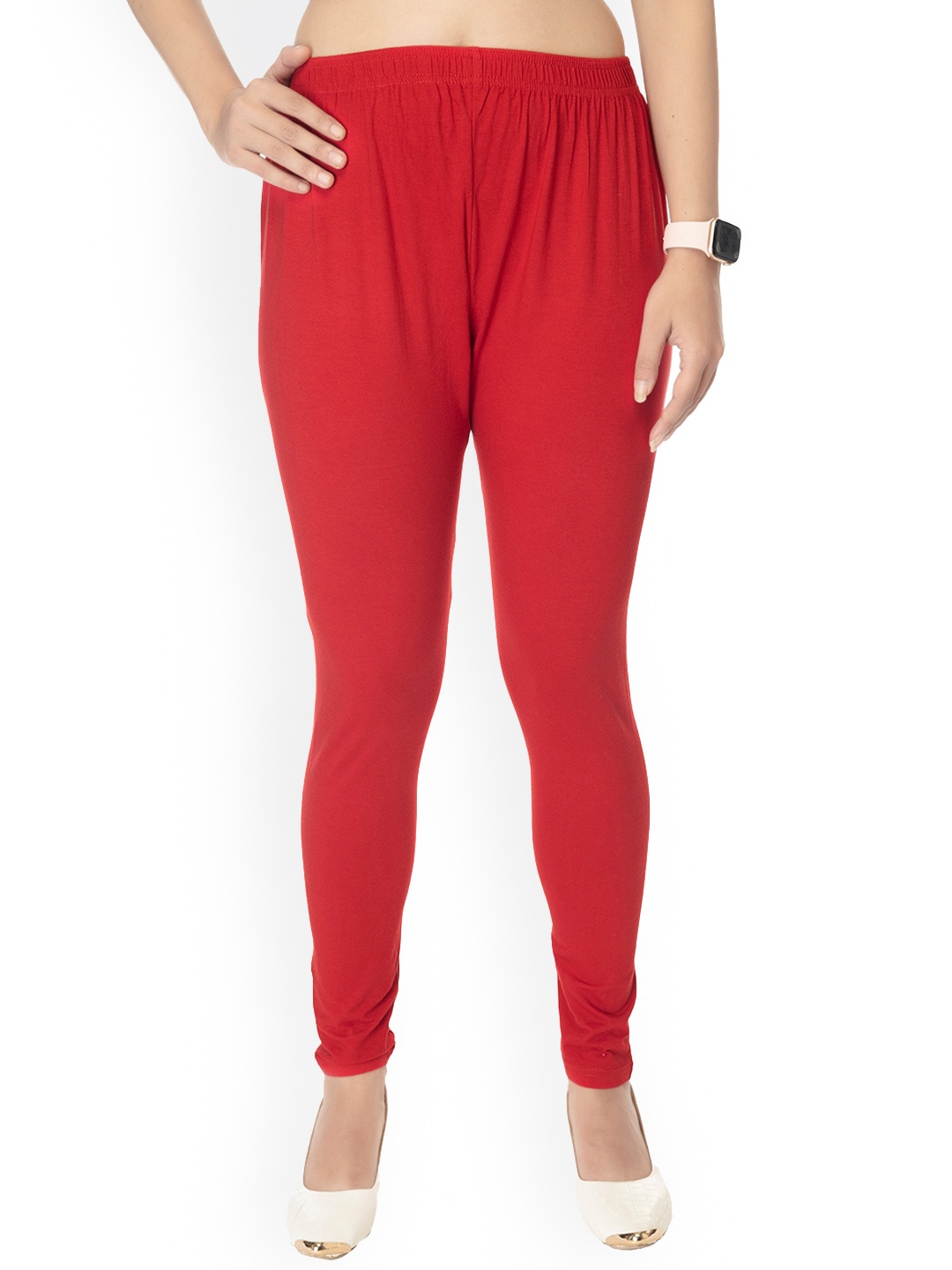 

Comfy Pro Mid Rise Churidar Length Leggings, Maroon