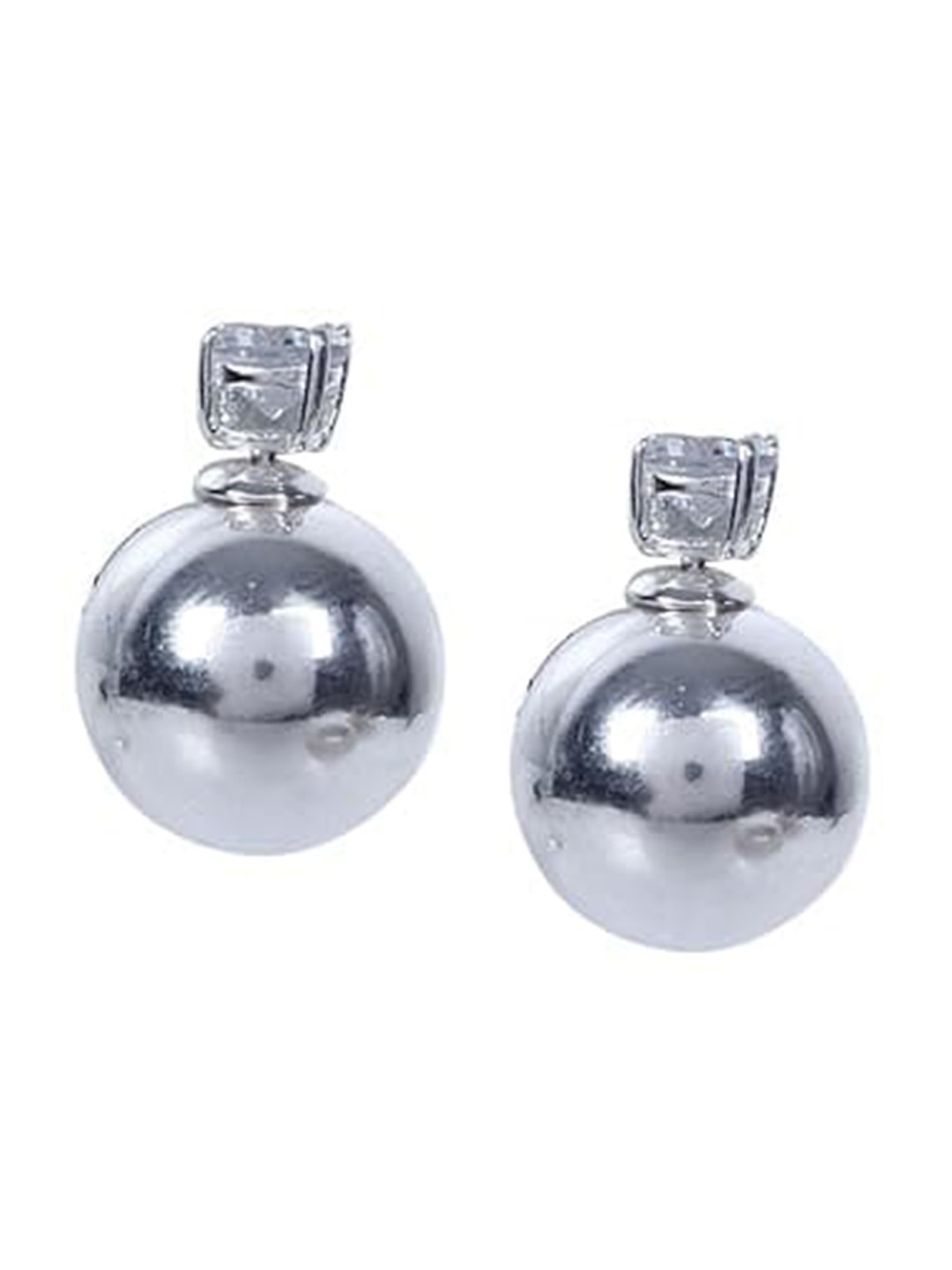 

Silverwala Contemporary Studs Earrings, Silver
