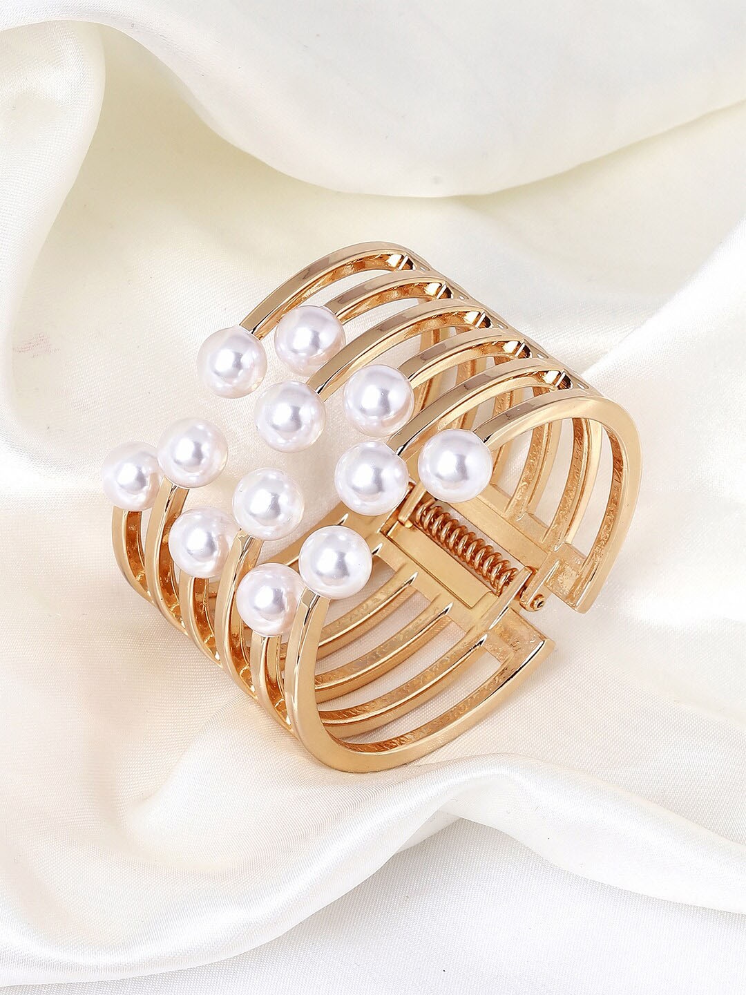 

JOKER & WITCH Women Pearls Gold-Plated Cuff Bracelet