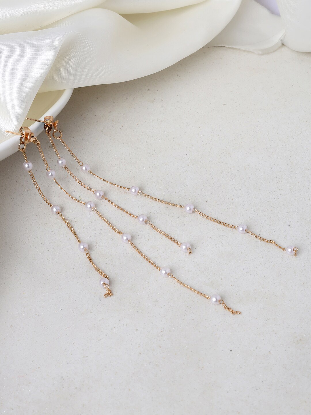 

JOKER & WITCH Gold-Plated Pearls Contemporary Drop Earrings