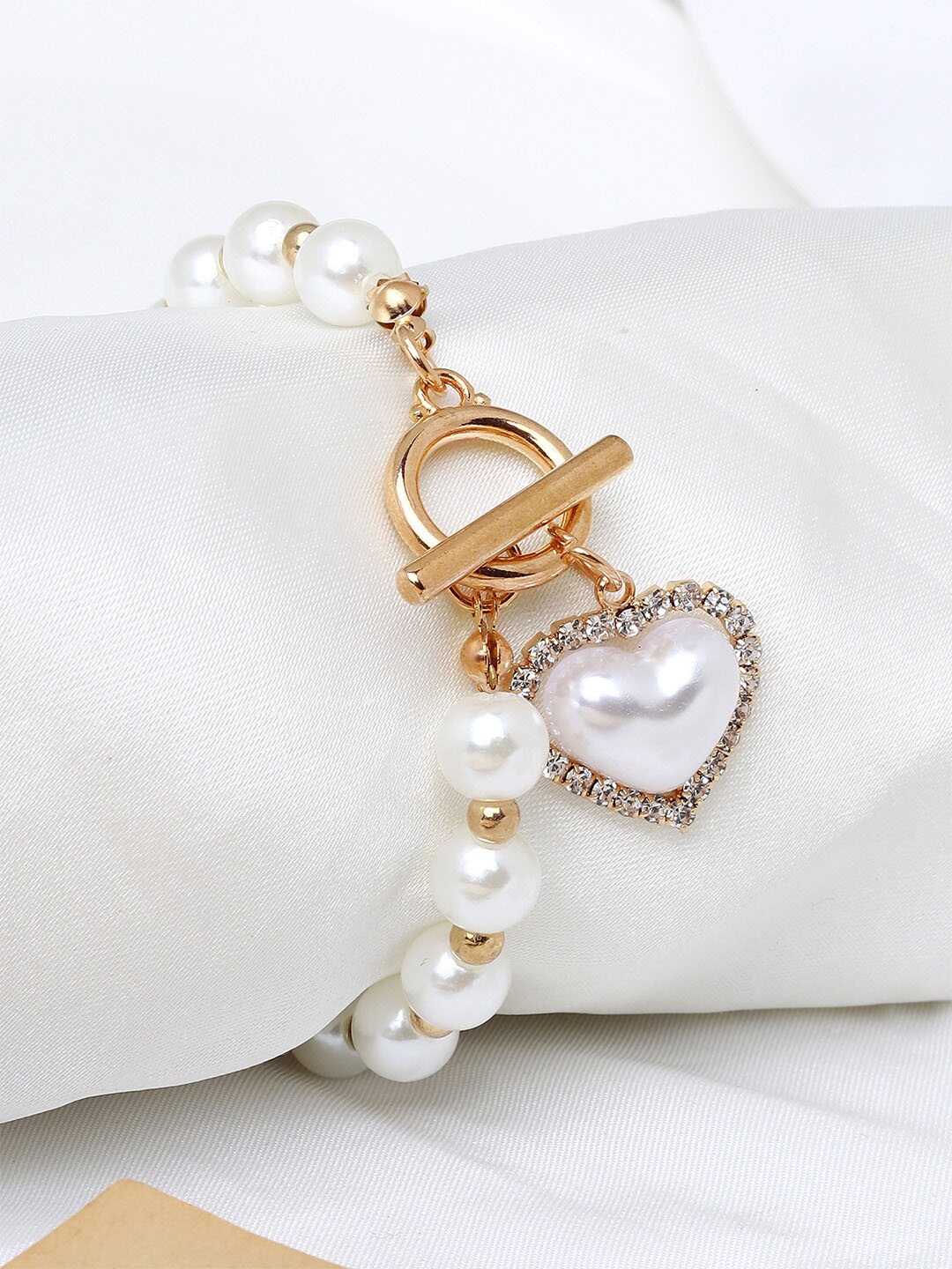 

JOKER & WITCH Women Pearls Gold-Plated Wraparound Bracelet