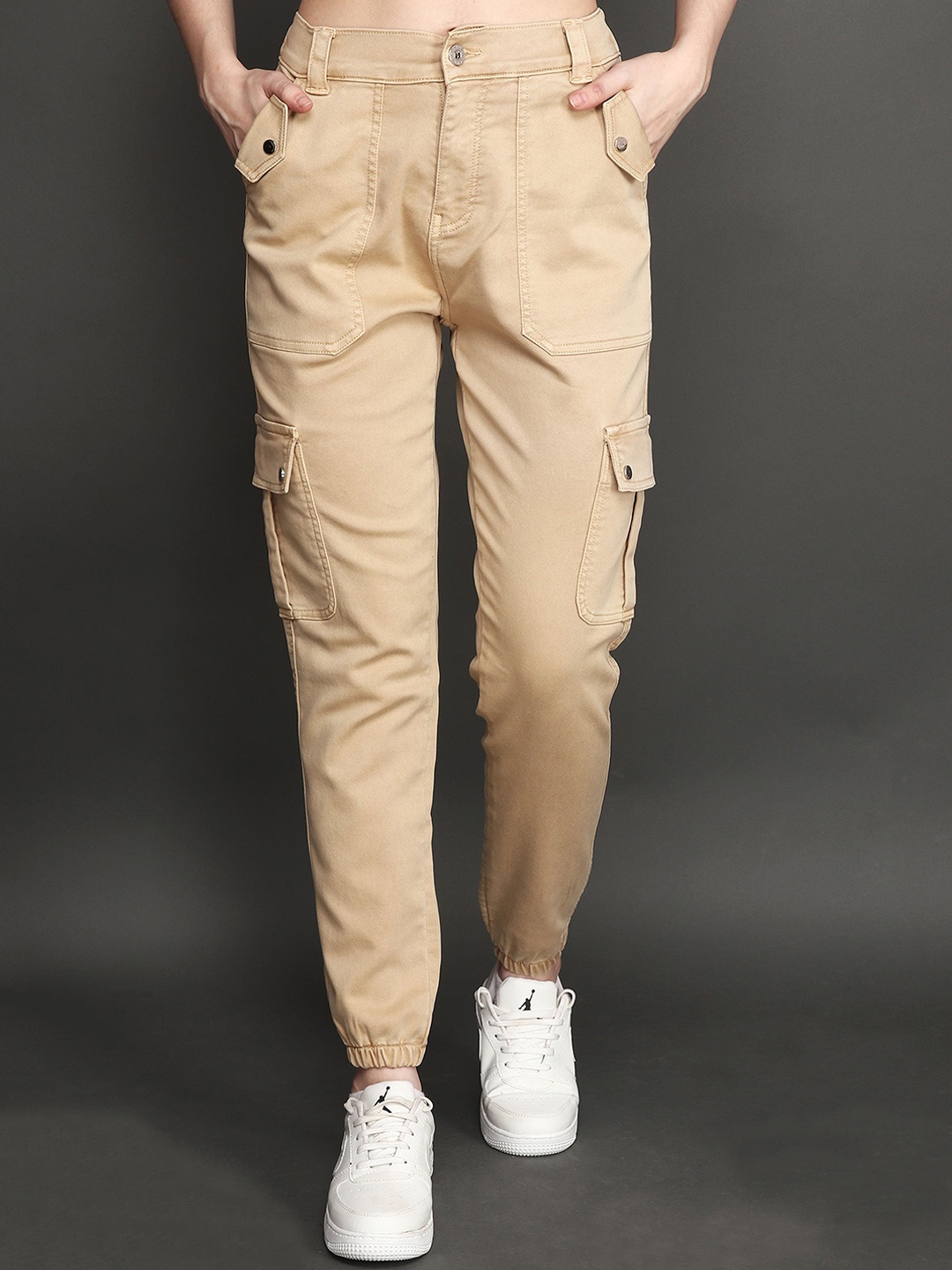 

Albion Women Jogger Stretchable Jeans, Beige