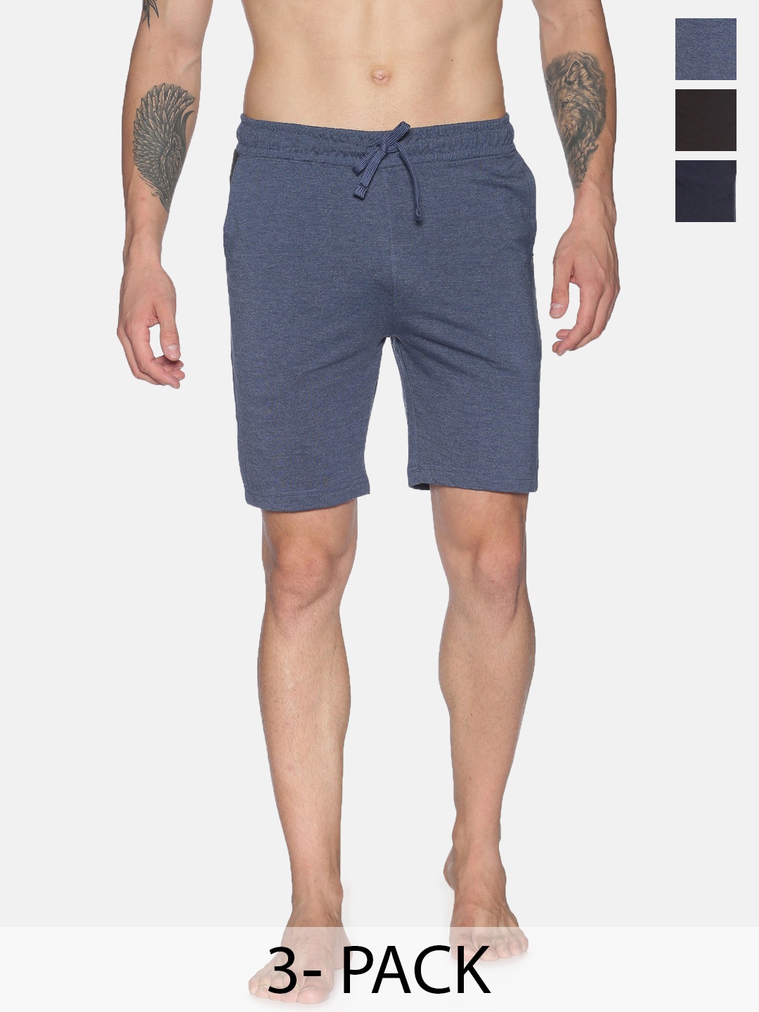 

Dollar Men Lounge Shorts Pack of 3, Black
