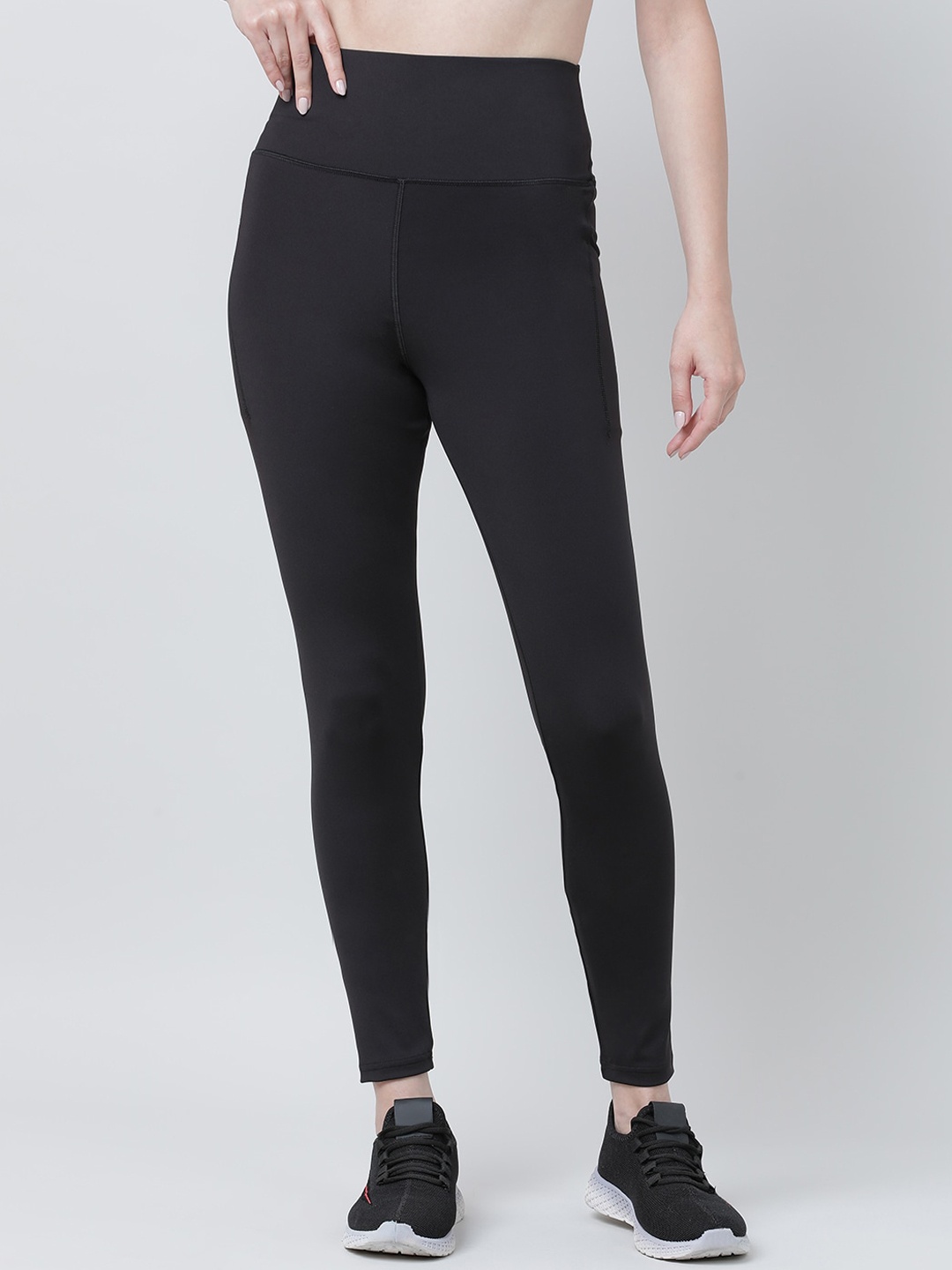 

Lovable Sport Women High Waist Ankle-Length Training or Gym Tights, Black