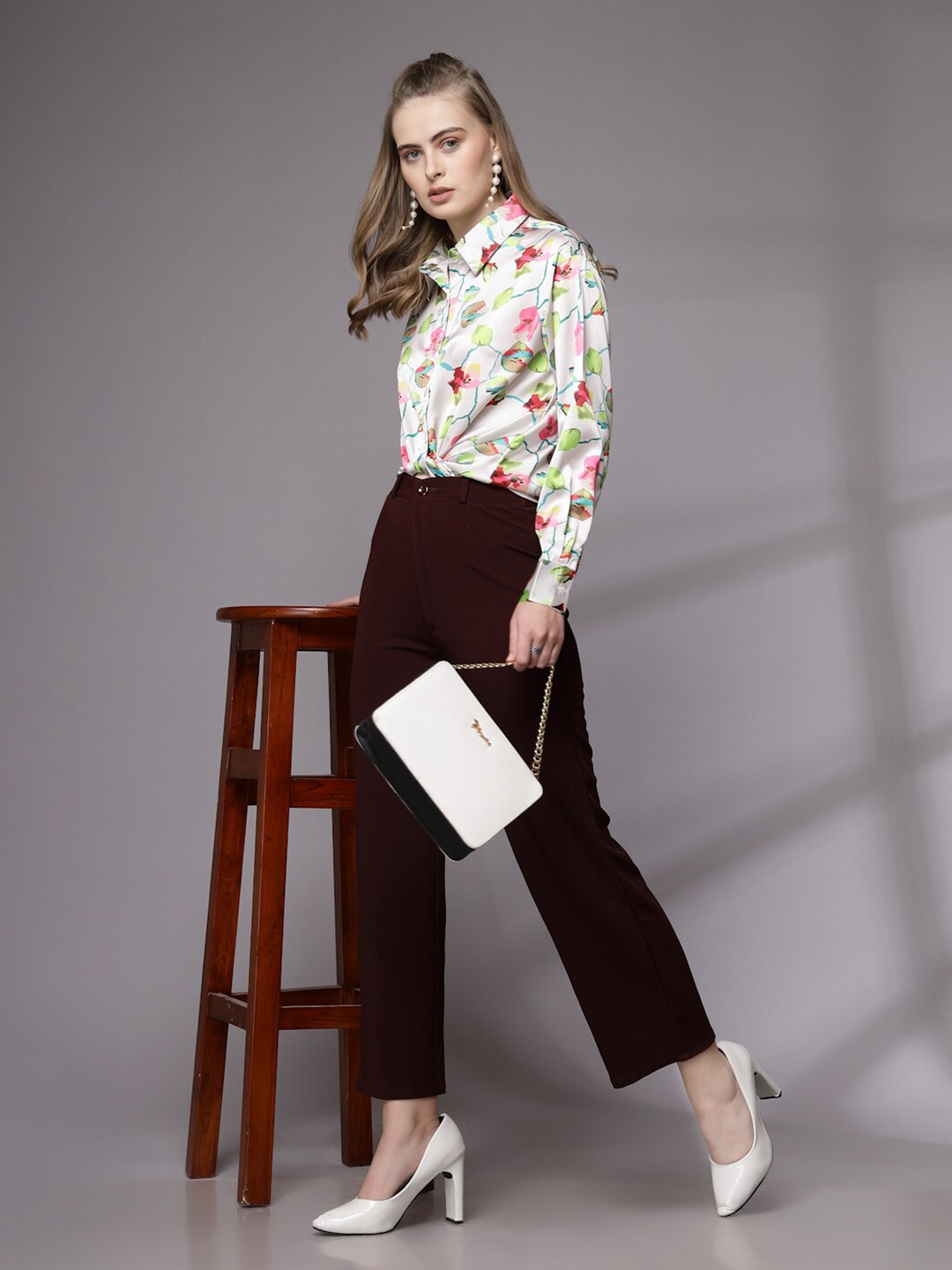 

Freehand by The Indian Garage Co Floral Printed Casual Shirt, White